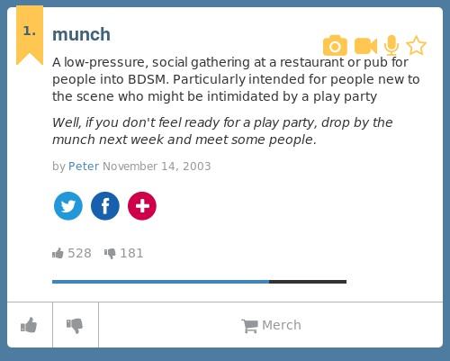 Urban Dictionary on X: @imimraan munch: A low-pressure, social