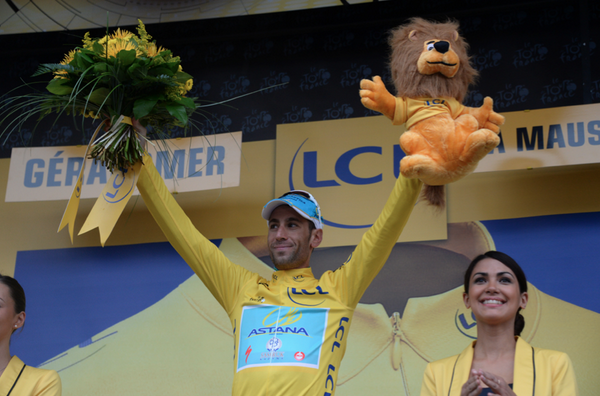LeTour's tweet photo. .@MaillotjauneLCL = @vincenzonibali RT if you think he will keep it until the Champs-Elysées, FAV if not. #TDF http://t.co/1tAPGnEo8M