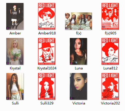 FXHK獨家】f(x) 3rd Album 'Red Light' Photocards Scan Download