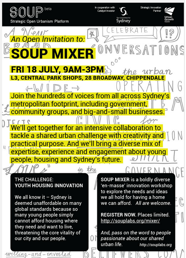 inspiredsydney's tweet photo. @SOUPlabs is throwing down!! Look at all these cool ass events around the bend! http://t.co/pr6FhMpu1W DAMN. http://t.co/NfLqhJj7Af