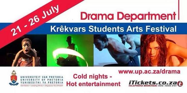 Bonolz_M's tweet photo. Like the Krêkvars Students Arts Festival page on Facebook for more info! @STUKU_at_TUKS @TuksFM1072 @TuksStudent http://t.co/uEpo55WemE