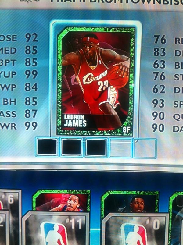R_Masters's tweet image. Must be my lucky day. Got Emerald LBJ first try from an Emerald pack @LD2K @Ronnie2K #NBA2K14 #CavsNation