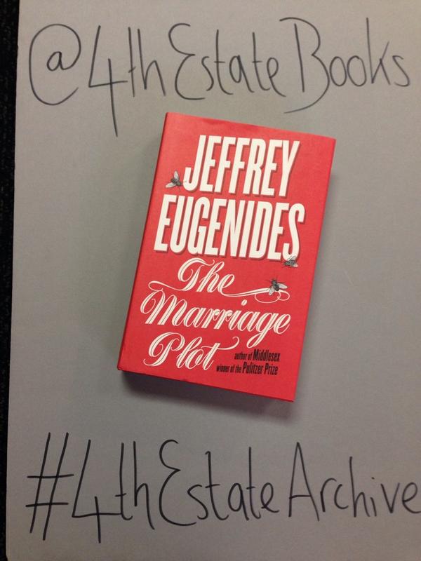 4thEstateBooks's tweet photo. OK, we've had the PB, so this is a 1st Ed. HB of Eugenides' The Marriage Plot! RT and Follow to win #4thEstateArchive http://t.co/T9qABCqPCS