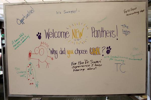 RodLibrary's tweet photo. Why Did You Choose UNI? #UNISO14 http://t.co/tV3Gq39T7v