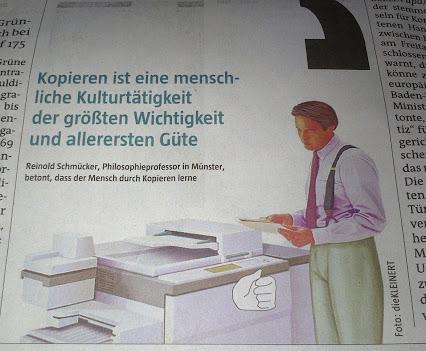 "Kopieren ist eine menschliche Kulturtätigkeit der größten Wichtigkeit und allerersten Güte" (via <a href="/mfeilner/">Markus Feilner - @mfeilner@mastodon.cloud</a>):