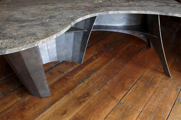 Momadic's tweet photo. We made your next desk out of granite and steel. Buy it on Etsy:http://t.co/5m62Be2Yud http://t.co/F9rqUOYgSw