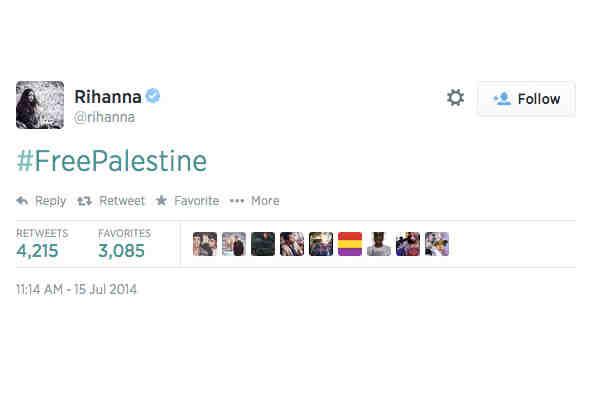 Rihanna pulls a Dwight Howard - tweet/delete #FreePalestine 