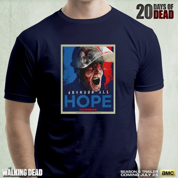 WalkingDead_AMC's tweet photo. RT to win a #20DaysofDead prize pack! For more official #TheWalkingDead merchandise, go to http://t.co/r0lyKJTVTc http://t.co/yJBuZ50lXB