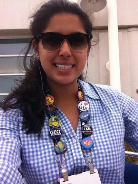 _sophiam_garcia's tweet image. Showing off my #geogeekbling @EsriUC #mapgirl should be #mapwoman