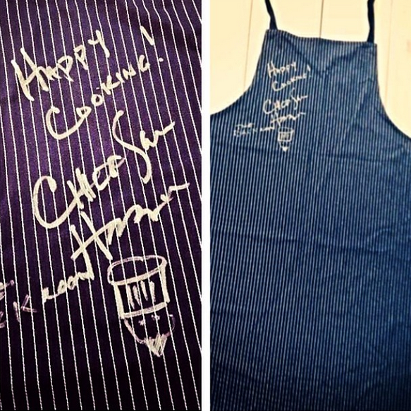 ESYNYC's tweet photo. Pledge until 3:30 &amp; enter to win this @ParkHyattNY #TheBackRoom apron signed by chef #SamHazen http://t.co/NB60ZAPkbt http://t.co/RNwV6y4WJS