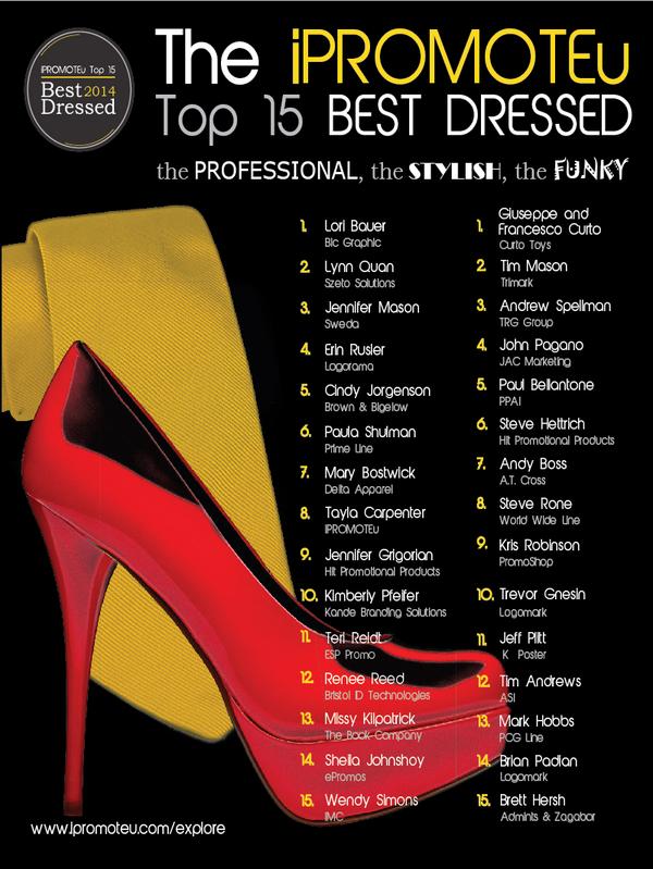 We have just released The iPROMOTEu Top 15 Best Dressed List for 2014! Check out the list to see if you made it!