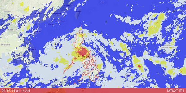 Weather satellite feed as of Jul 16, 2014 02:00 AM.