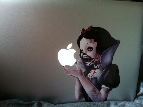 Welcome to zombie #snowwhite. Love my new #macdecal :)