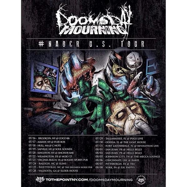 TOTHEPOINTNY's tweet photo. TOMORROW!!! kicks off the @dmourningnyc #NAOCR #TOUR !  #doomsdaymourning #tothepointrecords http://t.co/hiJ3Cv9aQq http://t.co/EaFkAnr0Wj