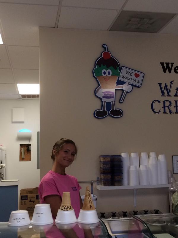 Waxhaw_'s tweet photo. Waxhaw creamery never fails http://t.co/2uJMudBh9a
