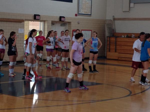 Volleyball team camp takes over PV High gym