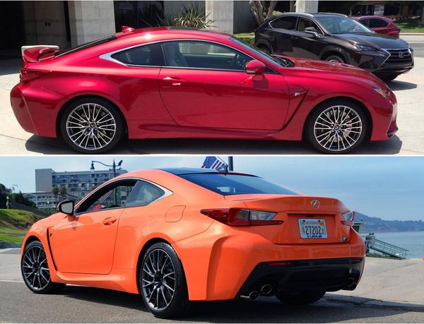 HaldemanLexus's tweet photo. YOU CHOOSE: Would you rather have the ALL NEW #Lexus #RCF in Solar Flare Orange or InfraRed? http://t.co/CmEs58Zs9x