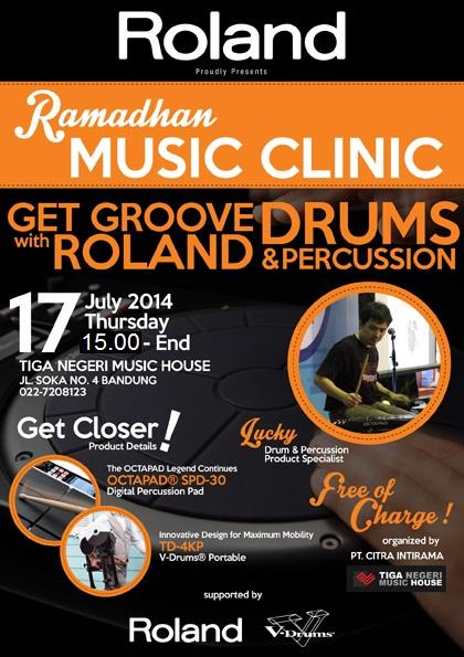 Besok! "Ramadhan Music Clinic With Roland" Mulai Jam 15.00 - Selesai, Acara Gratis,More Info Call 022-7208123 ;)