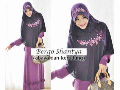 Miss Shantya. IDR 126.000. Maxi Tangan Panjang Berfuring + Bergo Renda Mewah. 1 warna. Fit L. Bahan Korea Spandex.