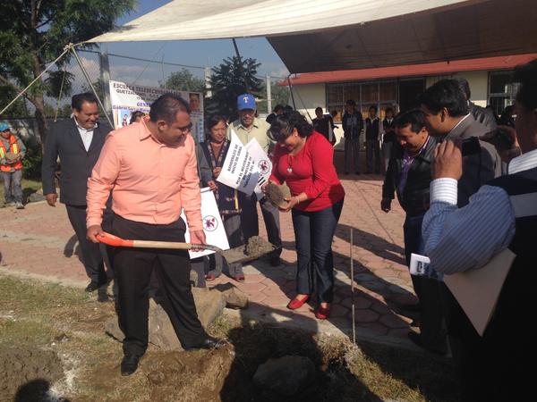 PRIMERA PIEDRA PARA EL AULA DE LA TELESECUNDARIA DE SAN GABRIEL OMETOXTLA