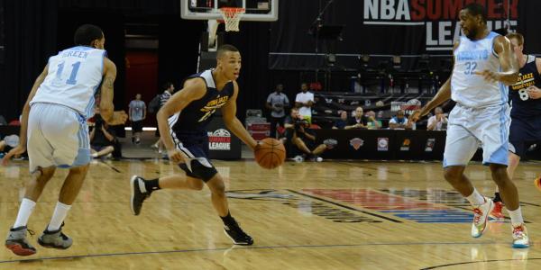 utahjazz's tweet photo. Halftime: Jazz 44, Nuggets 31. Malcolm Thomas leads all scorers with 12. #jazzsummer http://t.co/1IX5jQy0f8