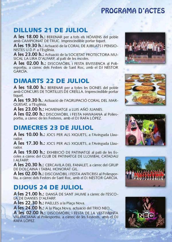 FestesAlfarp14's tweet photo. Programa d'actes http://t.co/NyhfnwLD8e