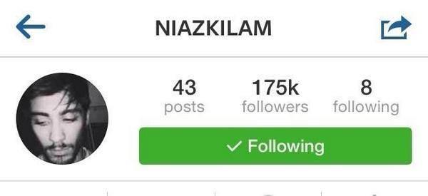1Dfandom1234's tweet photo. am I the only one that just realized that Zayn Instagram is his name spelled backwards?  well done malik well done. http://t.co/LodvWObGTw