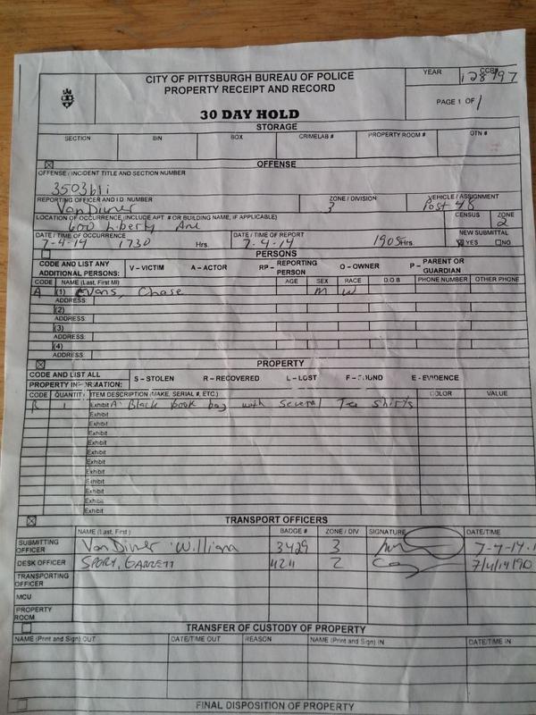 TRSignGuy's tweet image. The video clearly shows my smile sign in my posession, yet my property record does not.
Dear Police,
I want my sign.