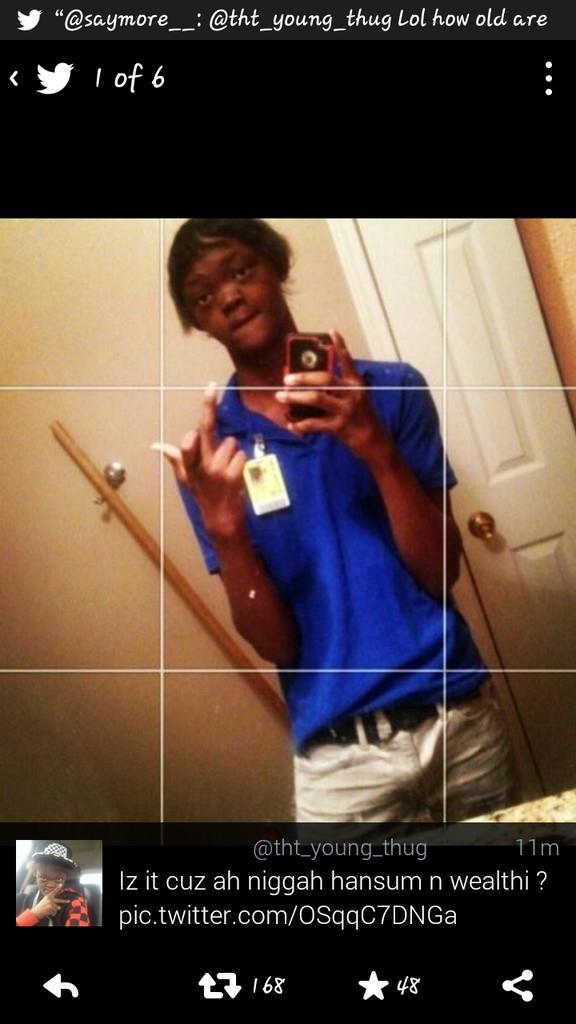 f_you_b's tweet photo. Lmaooo this nigga so ugly 😂😂and He can't even spell 😂👋 http://t.co/rm6I4YAzBm