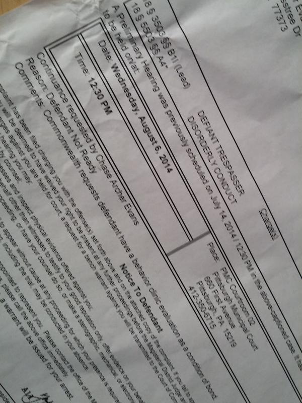 TRSignGuy's tweet image. Despite their effort to file a continuance in my name, trial is set for 9am on Aug. 27.
I thought justice was honest.