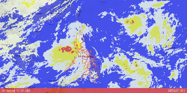 Weather satellite feed as of Jul 16, 2014 12:00 PM.