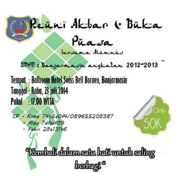 Spenda_bjm's tweet photo. @NissaMuriana @Putrianadp @paulina_saputri @mikaindri @PriscillaNikola @MesianaWitavia @Rifqi_irvani @saadahqtrn http://t.co/61Ylk0ecaW