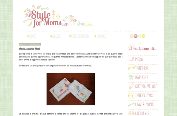 PicciFirenze's tweet image. #Styleformoms parla del nostro accappatoio Colorelle e del set di lenzuola Picci sul suo blog! ow.ly/zdolr