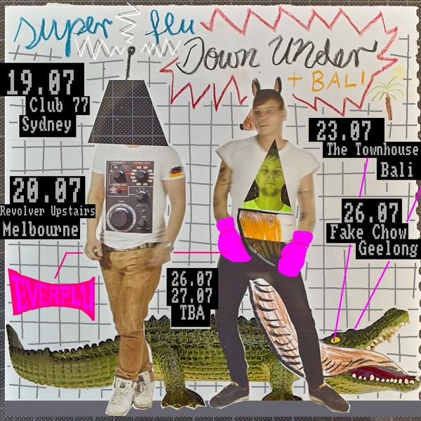 Heading down under today! #SuperFlu #OnTour #Sydney #Melbourne #Bali