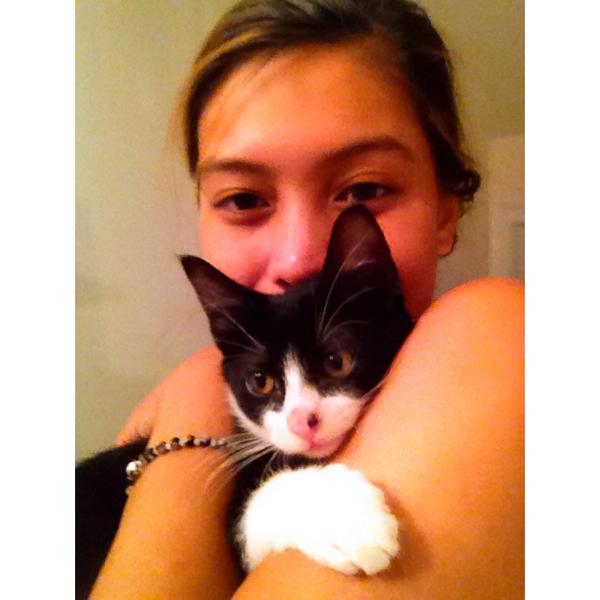 merryllll's tweet photo. found him in the woods together with his other siblings. We adopt two of them #rescuecat #babymarble @TheMandyMoore http://t.co/qHUxBq4R5J