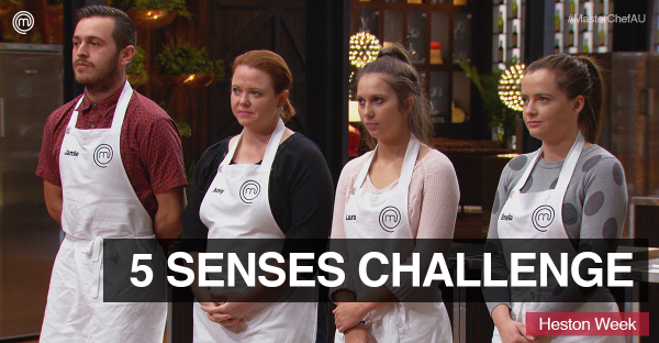 masterchefau's tweet photo. Contestants need to create a dish that tantalises the senses &amp; impresses Heston to grab a place in FINALS week! http://t.co/s7LFD2pKqu