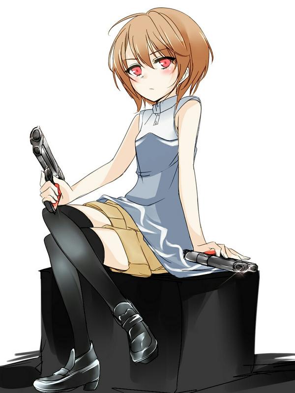 あげたま ブラック ブレット5巻より 紅露火垂ちゃん バラニウム塊の椅子に我慢して座ろうシリーズw2弾 鬼畜 ツンデレ 二挺拳銃萌え Http T Co 14a37vpqne