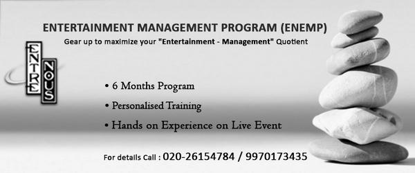 EntreNousEvent's tweet photo. Entrenous Entertainment Management Program (ENEMP) Admissions Open For details Call : 020-26154784 / 9970173435 http://t.co/TGvXLzRC6B