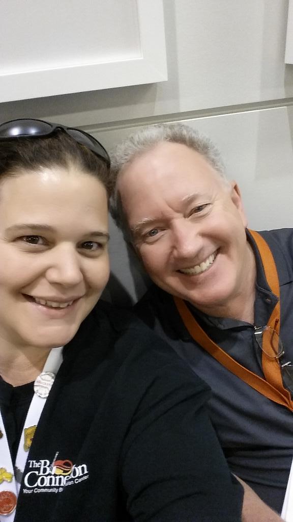 Science_Psych's tweet photo. Selfie with Barry! #d2lfusion http://t.co/T9tblcopK3