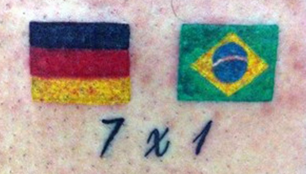 OpyMorales's tweet photo. Insólito: un brasileño se tatuó el 1-7 ante Alemania http://t.co/vYQIJuWjai vía @InfobaeMiami #BrasilDecimeQueSe7 http://t.co/OLSKHEaacx