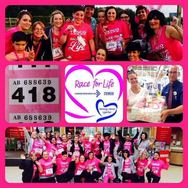 Well done to Jordan the lucky winner of our Race For Life raffle! Over £200 raised on the raffle alone <a href="/TescoRugeley/">Tesco Rugeley</a>