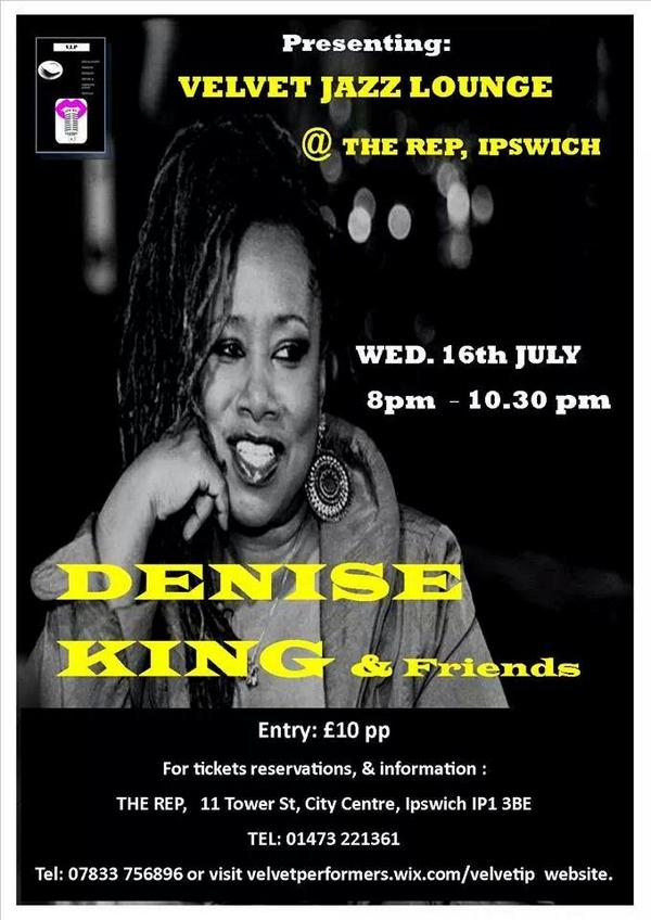 TONIGHT! Live jazz with Denise King! All kicks off at 8!