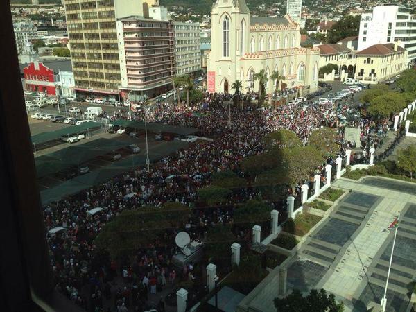 buell003's tweet photo. "@YourAnonLive: 10,000 South Africans united in support of the people of #Gaza. #GazaUnderAttack #SAProtestForGaza http://t.co/JbiMefv1RO"