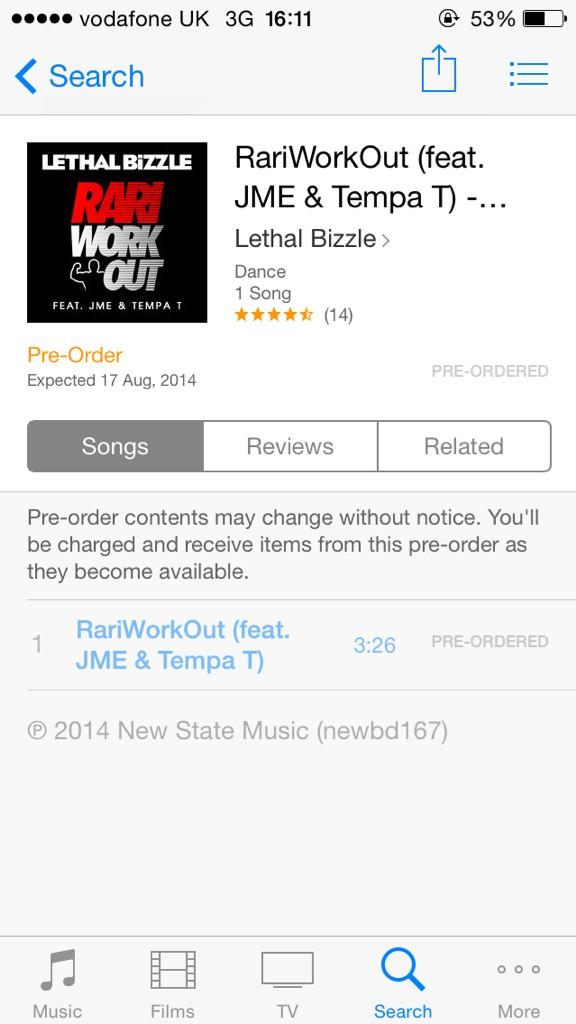 maxonsaxon's tweet photo. @LethalBizzle got my #Rariworkout pre ordered #RariWorkOutForNumber1 #pump #pump #pump #pump http://t.co/O0U8BhmdUp