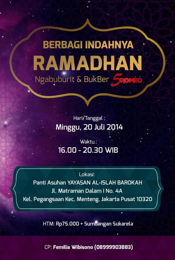 5RomeoID's tweet photo. Ayo yang mau ikutan, masih bisa ko. Kita seru - seruan sambil beramal http://t.co/BlFh2xyy9S