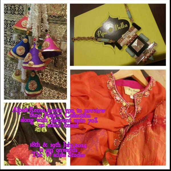 AlpaReena's tweet photo. #AlpaReena featuring TheFestive Collection,upto 70% off on select items.18th&amp;19thJuly at TheWadalaStudio @alpahemant http://t.co/nCtnt6HHUN
