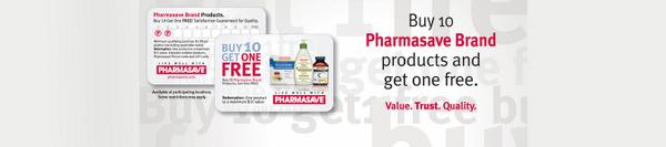 Do you have our super savings card yet? Buy 10 #Pharmasave products, get the 11th free!Save up to $15! #Peterborough