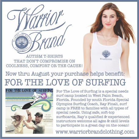 WarriorBrandTs's tweet photo. Now-Aug 31st purchases benefit FOR THE LOVE OF SURFING #special #needs #surfing Support #Autism. Look good doing it! http://t.co/WbJWTV3KyP