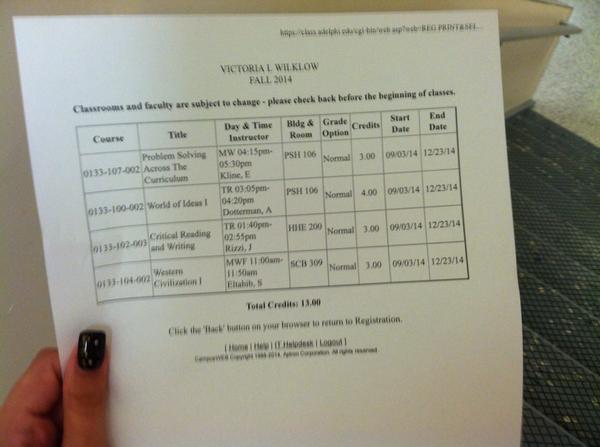 vlwsky's tweet photo. Just registered for classes and met the most amazing councilor☺️❤️ I'm beyond thrilled. #Adelphi2018 http://t.co/4JnrdpZYQ7