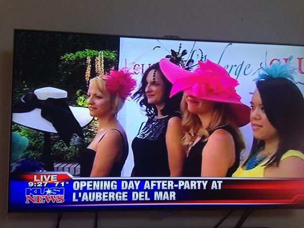 Brownsmose's tweet photo. @carolbaderhats - the must have hats for tmrw! Featured on #kusi today @laubergedelmar #odap2014 http://t.co/MMKgdHmxu6